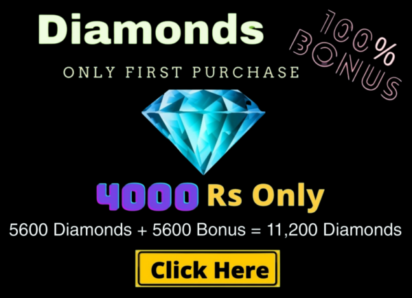 Top Up 5600 Diamonds + 5600 Bonus = 11,200 💎